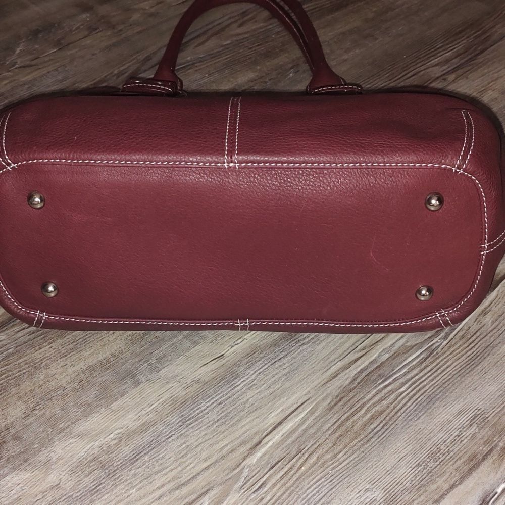 Tignanello leather deep reddish brown shoulder bag &  matching wallet - Picture 8 of 13